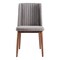 Armen Living Wade Mid-Century Dining Chair in Walnut Finish and Gray Fabric, PK2 LCWDSIGR - alternate 2